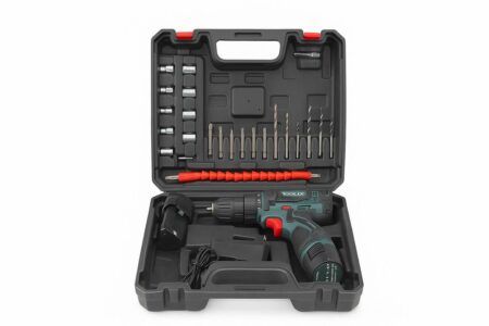 دریل شارژی دوباتری تولیکس با لوازم