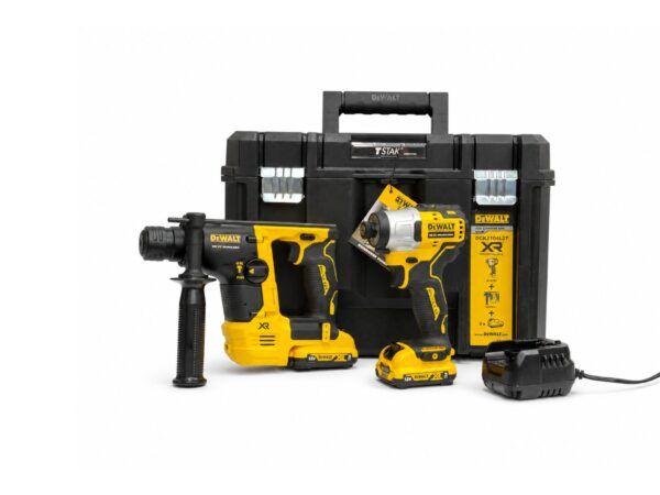 ست دوقلو  پيچ گوشتي ضربه اي و بتن کن سه حالته  DCK2104L2T  ديوالت(باتري 3 آمپر)
