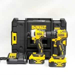 کيت دريل شارژي چکشي 18 ولت و پيچ گوشتي ضربه اي ديوالت dck377p3t-qw